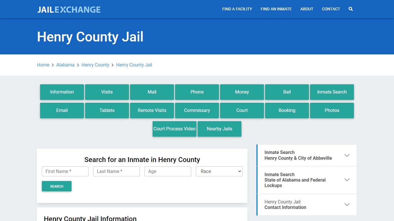 Henry County Jail Roster Lookup, AL, Inmate Search